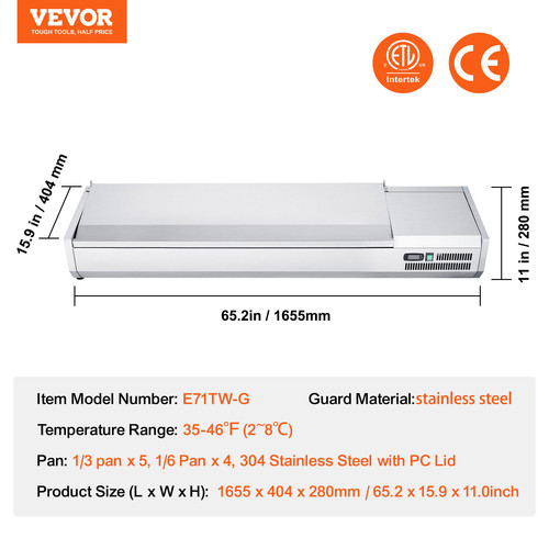 Vevor saladette réfrigérée - vevor,