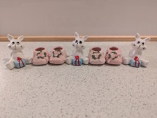 Bibelot Décoration Figurines Sujets Baptême Naissance Pâques Lapins Chaussons