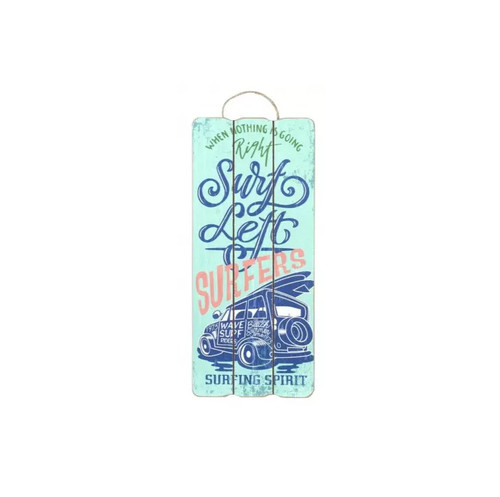 Panneau bois déco surf left - bois,