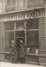 Photo ancien commerce Toulouse Cordonnier Ressemelage Chaussure repro an. 1920
