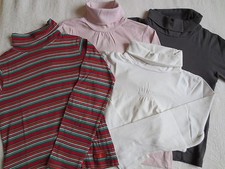 T-SHIRTS SOUS PULLS COL ROULE FILLE MANCHES LONGUES   10  ANS DIVERS COLORIS