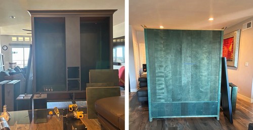 Large wood armoire - wood,