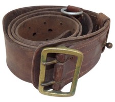 Ceinturon en cuir officier français WW1/WW2 14 18 France 1940