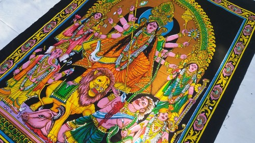 Durga tenture indienne avec - durga,