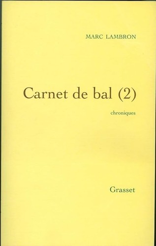 Carnets bal lambron - carnets, de