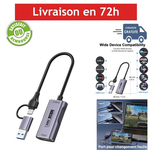 Carte capture hdmi usb et - capture,