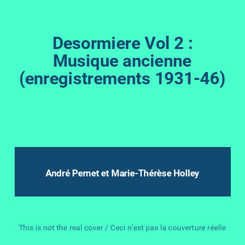 Desormiere vol musique - vol,