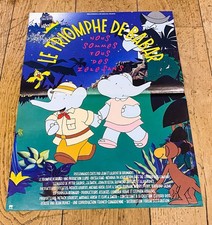 LE TRIOMPHE DE BABAR Affiche film 40x60 ALAN BUNCE - DESSIN ANIMÉ CULTE 1990