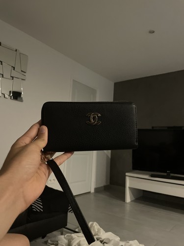 Portefeuille zippé chanel - portefeuille,