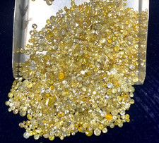 Naturel Diamant Lot 2 + Carat Décolleté 1.5MM Rond Brillant Coupe Jaune Tons