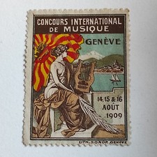 Timbre vignette suisse - timbre,