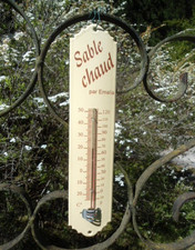 Thermomètre émaillé extérieur 30 cm au choix émail véritable Fabriqué en France 
