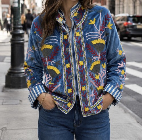 Veste velours stonewash