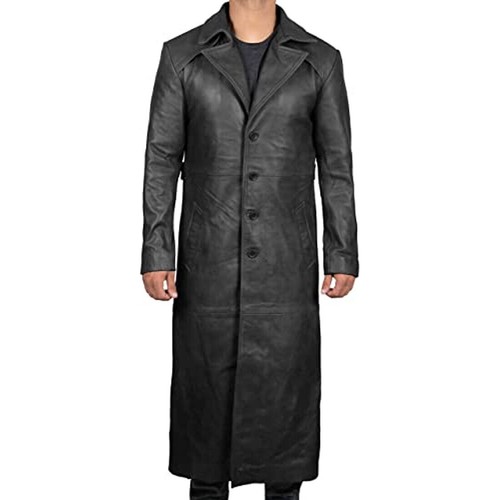 Manteau long cuir - manteau,
