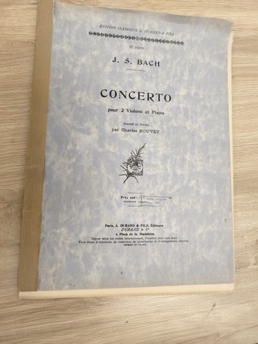 Ancien livre partitions - , bach