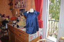robe neuve doublee repetto bleu royal 45% soie taille 4 ans tres elegeante chic