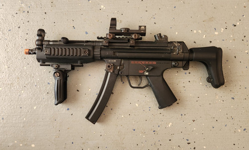Mp5 aegairsoft rifle - rifle, w/