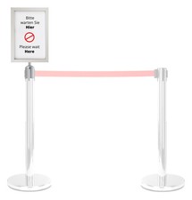 Porte-Affiche A4 Presentoir Publicitaire Remplaçable Panneau Poteaux Guidance SC