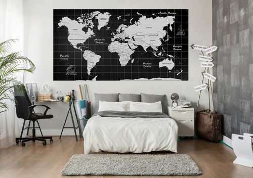 Plaque noire b483 carte - noire, du