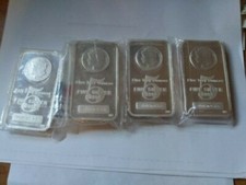 1 - 5 oz. .999+ Fine Silver Bar - (HM) - Morgan Style