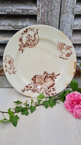 Ancienne assiette plate - assiette,