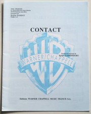 Partition sheet music BRIGITTE BARDOT / SERGE GAINSBOURG : Contact * 60's