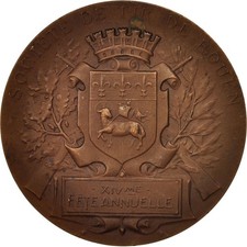 France, Medal, Société de tir de Rouen, Politics, Society, War, 1914, TTB+
