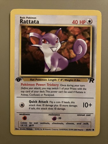 1st edition rattata - edition, 66/82