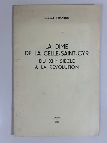 Edmond franjou dîme de - la,