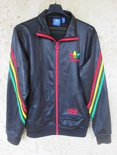 Veste ADIDAS CHILE 62 rétro vintage noir reggae TREFOIL sport jacket rasta S