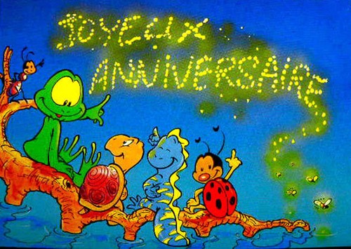 Carte postale anniversaire - carte,
