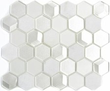 Pâte de Verre Pierre Naturelle 6mm Hexagone Mat Mur Salle Bains Wc 11D-HXN11 10