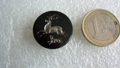 Ancien bouton verre - verre, /