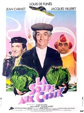 LA SOUPE AUX CHOUX, LUIS DE FUNÈS, 1981, REPRO AFFICHE CINEMA VINTAGE, HQ