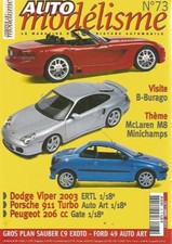 AUTO MODELISME N°73 B-BURAGO / McLAREN M8 / DODGE VIPER 2003 / SAUBER C9 EXOTO