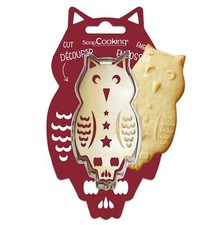 - Kit Découpoir & Embosseur Bois Chouette - Emporte-Pièce en Inox pour Biscui...