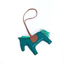 Hermès Bijou de sac Rodeo GM Blue Leather Charm Bag Pendant Hermes