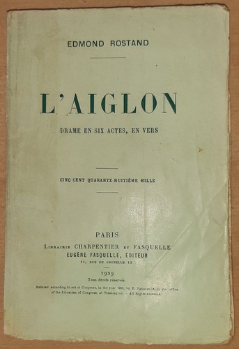 Aiglon edmond rostand - l'aiglon,,