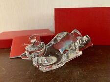 Ourson luge en cristal de