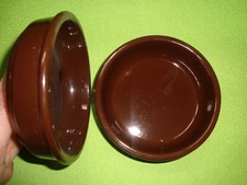 Lot de 2 ramequins bas marron