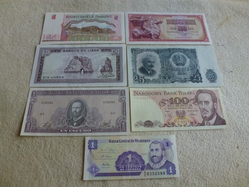 Lot billets monde etat - lot,