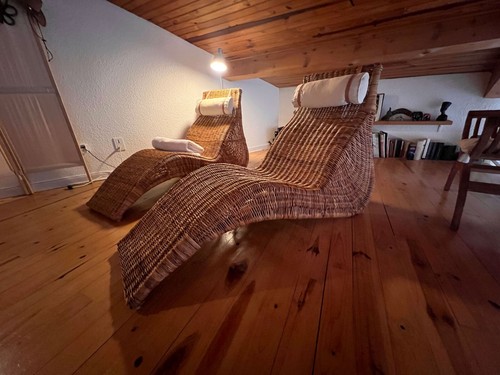 Chaises longues rotin - chaises,