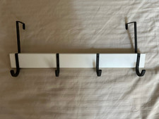 PATERE POUR PORTE PORTE MANTEAU SUR PORTE - BLANC - 4 CROCHETS STYLE FER FORGE