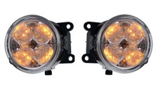 2 x feux diurnes ronds LED 12/24V + clignotants testés Ement pour camion trac...