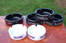  CENDRIERS PUBLICITAIRE TACOTAC ET AUTHENTIC BLANC ET NOIR LOT DE 6  //C11//