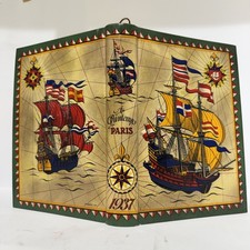 SUBLIME RELIURE d'art DRAEGER 1937 - CARTE DÉPLIANTE - AGENDA Grands magasins 