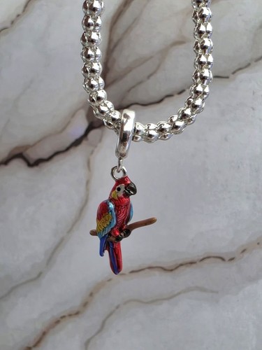 Pendentif charm perroquet - perroquet, ara