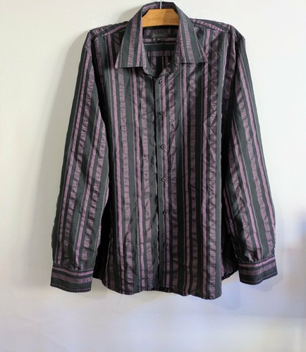 Chemise violette rayures - chemise, à