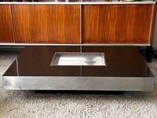 Table basse Willy Rizzo marron