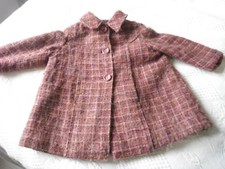 MANTEAU  BEBE FILLE 12/15 MOIS  LAINE CONFECTION COUTURIERE 